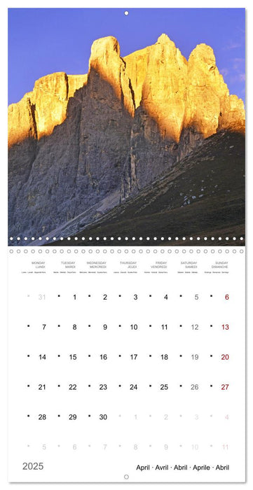 Dolomites Moments in the light (CALVENDO Monthly Calendar 2025)