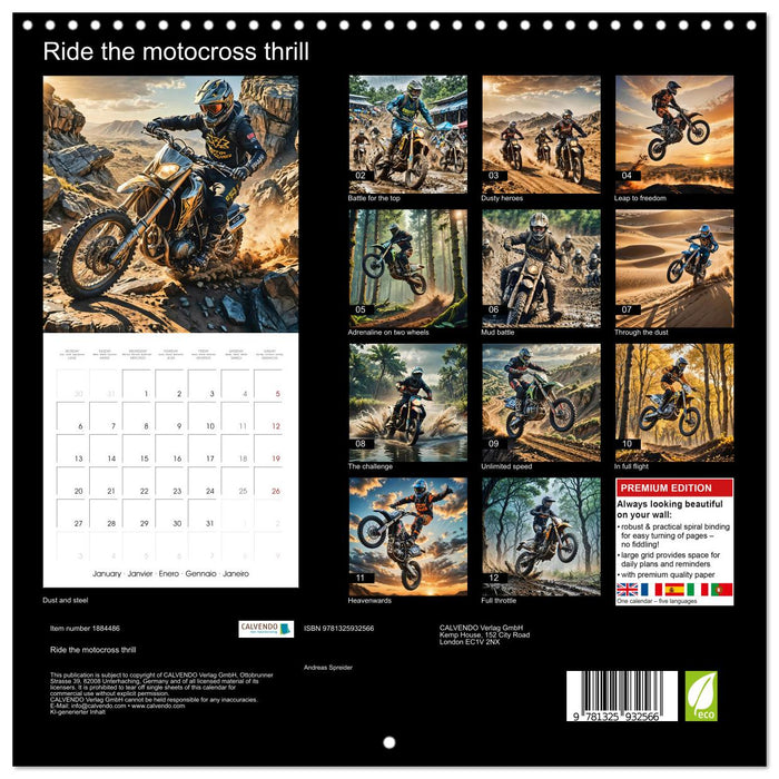 Ride the motocross thrill (CALVENDO Monthly Calendar 2025)