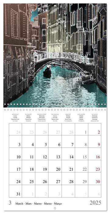 The city of bridges - Venice (CALVENDO Monthly Calendar 2025)