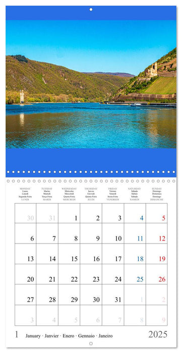 German castles and palaces on the Upper Middle Rhine Part One (CALVENDO Monthly Calendar 2025)