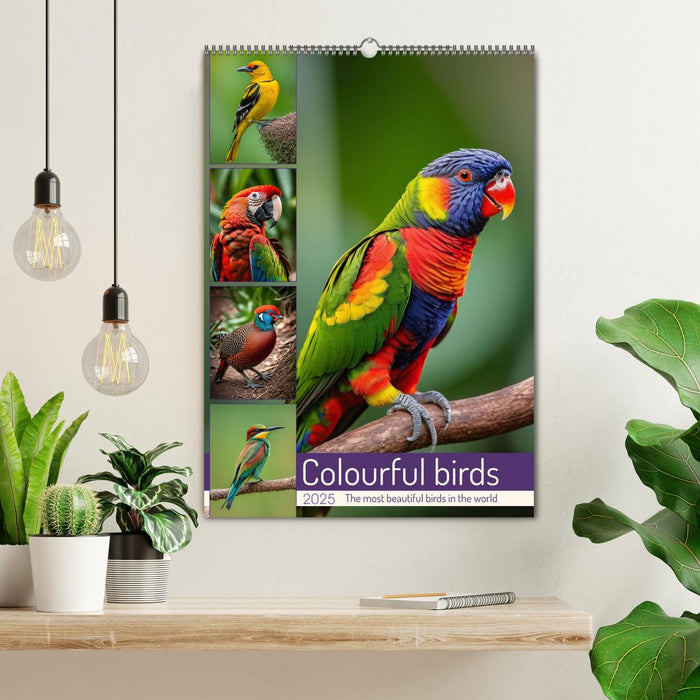 Colourful birds (CALVENDO Monthly Calendar 2025)