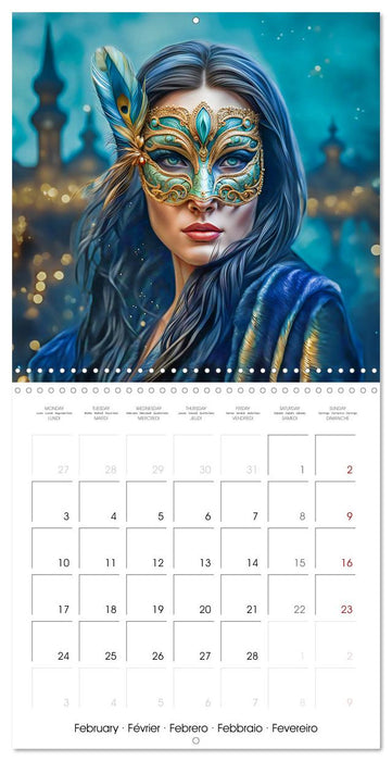 Masks from the realm of fantasy (CALVENDO Monthly Calendar 2025)