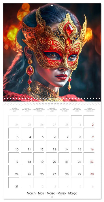 Masks from the realm of fantasy (CALVENDO Monthly Calendar 2025)