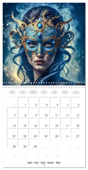 Masks from the realm of fantasy (CALVENDO Monthly Calendar 2025)