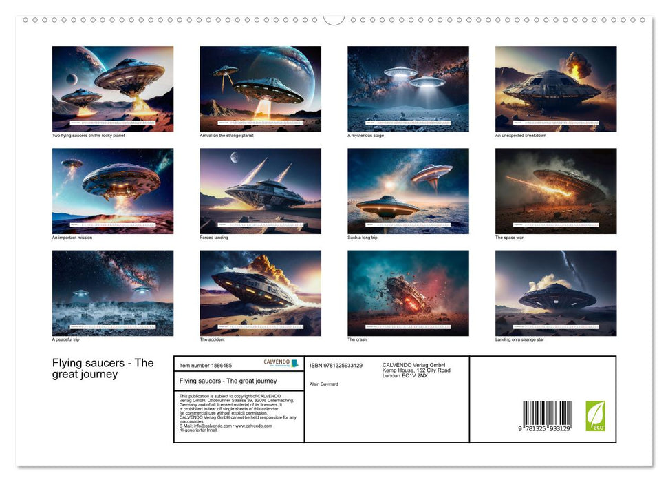 Flying saucers - The great journey (CALVENDO Premium-Calendar 2025)