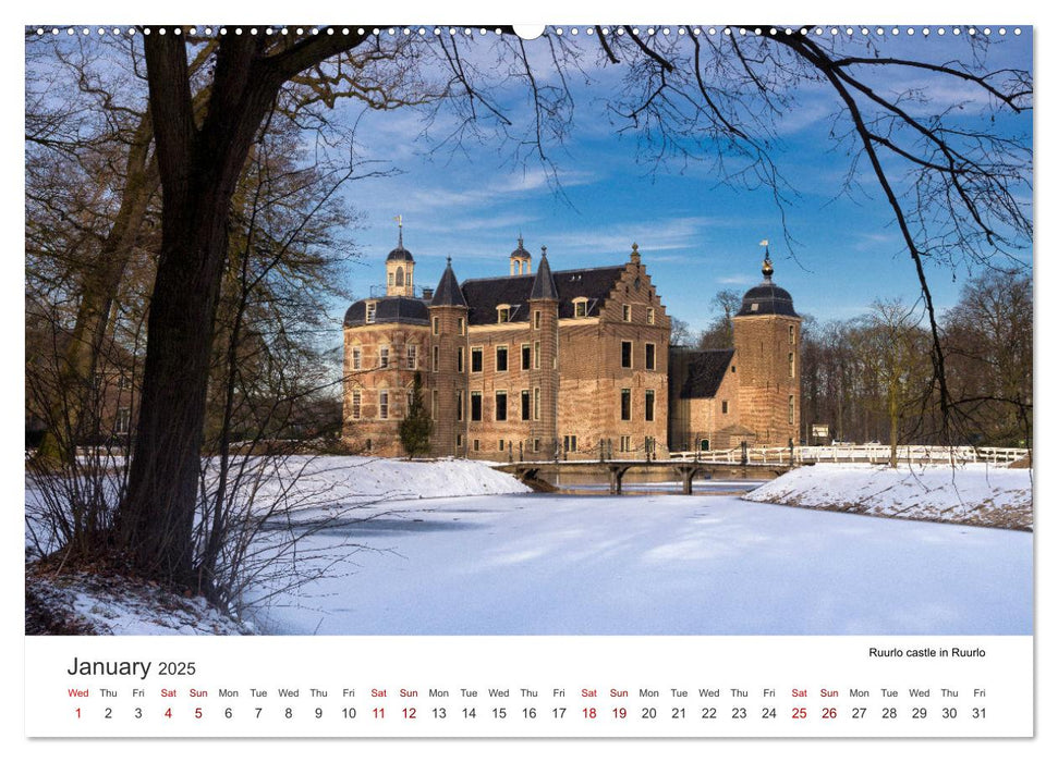 Beautiful castles in the Netherlands (CALVENDO Monthly Calendar 2025)