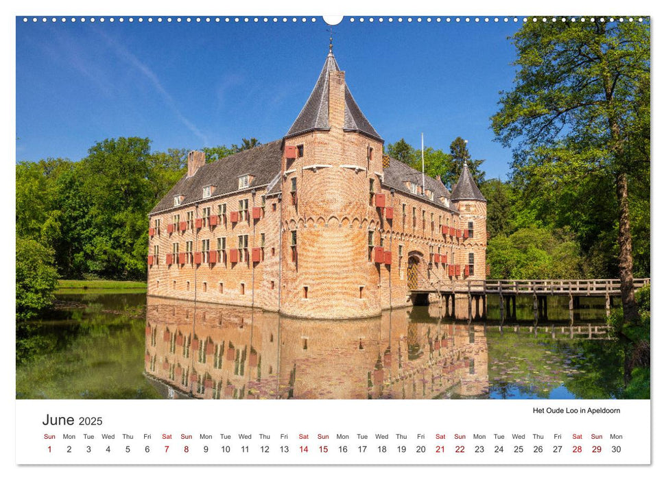 Beautiful castles in the Netherlands (CALVENDO Monthly Calendar 2025)