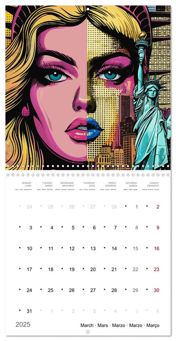 Pop Art New York (CALVENDO Monthly Calendar 2025)