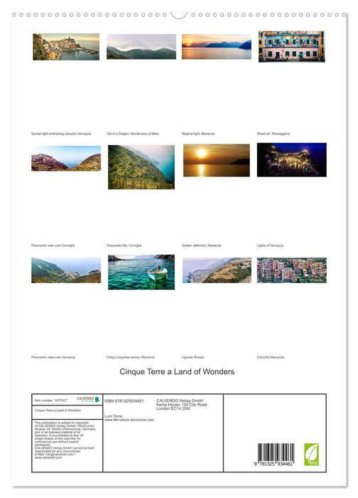 Cinque Terre a Land of Wonders (CALVENDO Premium-Calendar 2025)