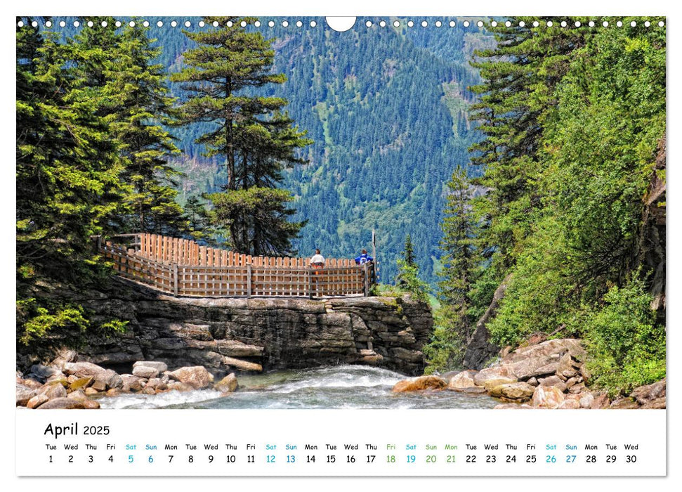 Krimml Waterfalls in Austria - Natural spectacle in the High Tauern (CALVENDO Monthly Calendar 2025)