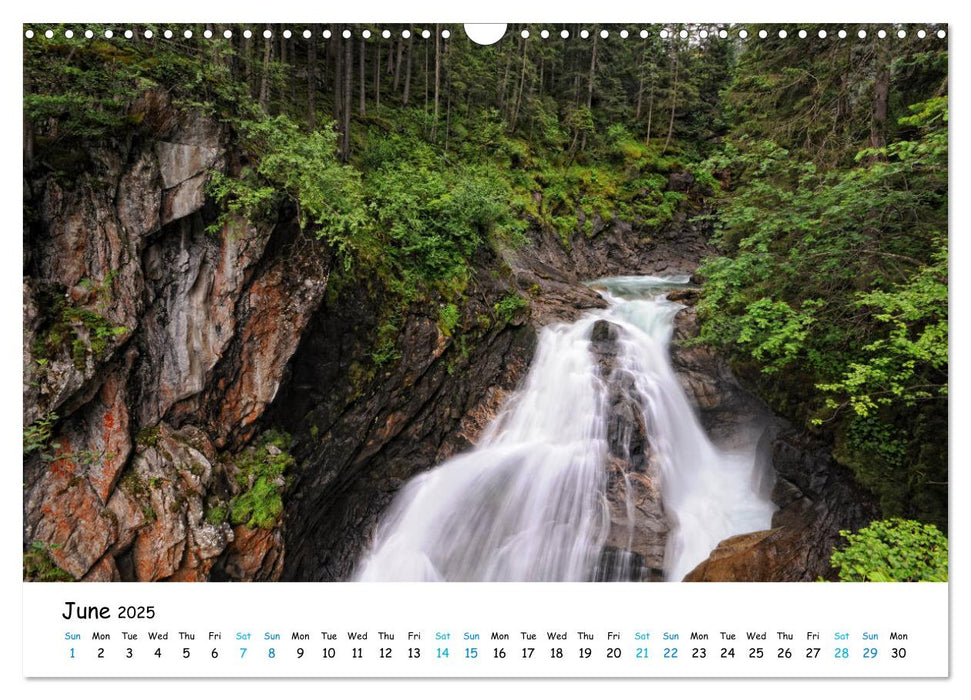 Krimml Waterfalls in Austria - Natural spectacle in the High Tauern (CALVENDO Monthly Calendar 2025)