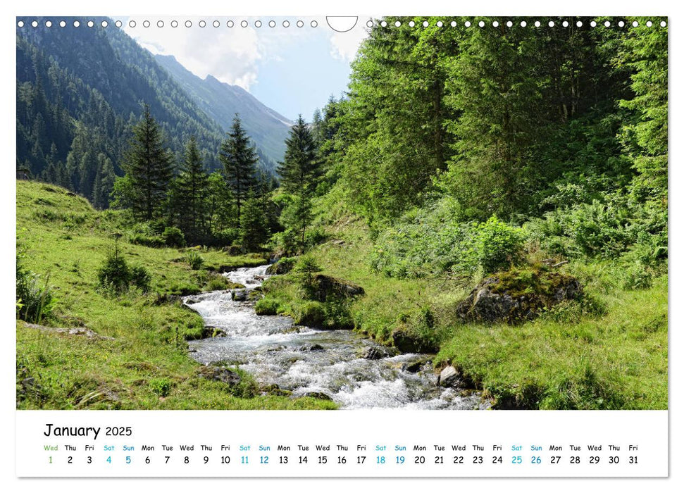 Austrian Alps in Tyrol - Between Karwendel and High Tauern mountains (CALVENDO Monthly Calendar 2025)