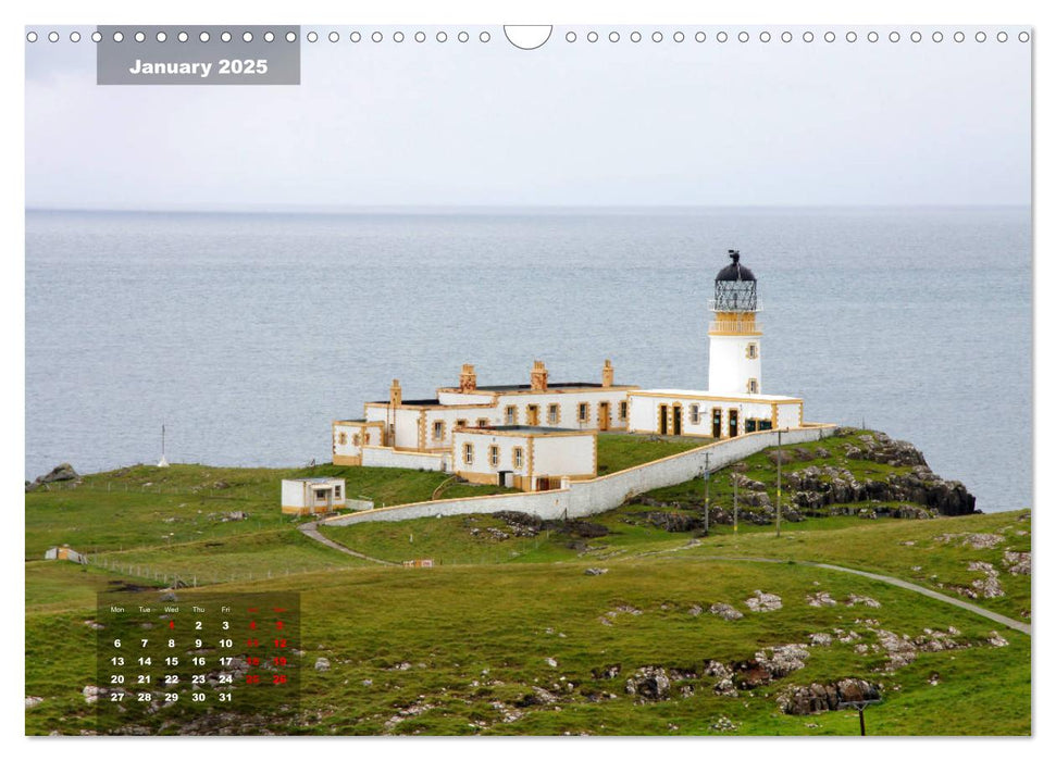 Lighthouses on the West Coast of Scotland (CALVENDO Monthly Calendar 2025)