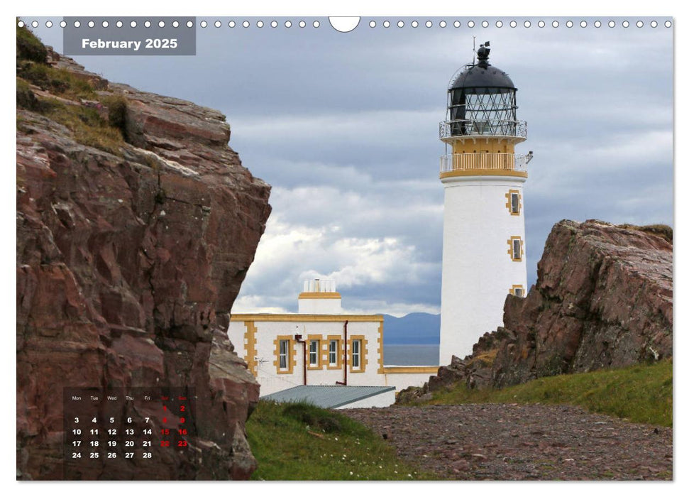 Lighthouses on the West Coast of Scotland (CALVENDO Monthly Calendar 2025)