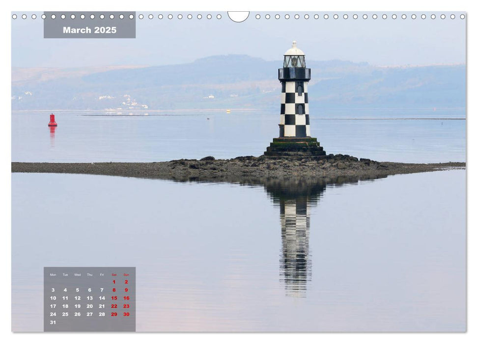 Lighthouses on the West Coast of Scotland (CALVENDO Monthly Calendar 2025)