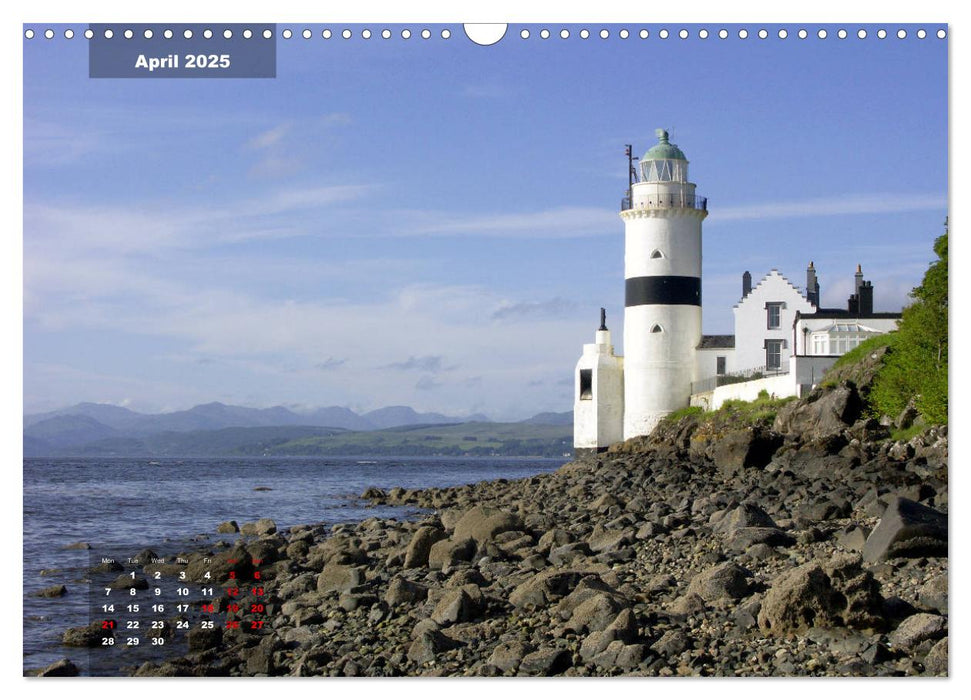 Lighthouses on the West Coast of Scotland (CALVENDO Monthly Calendar 2025)