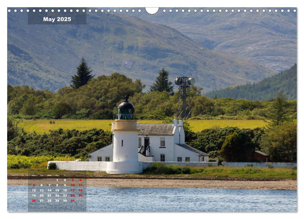 Lighthouses on the West Coast of Scotland (CALVENDO Monthly Calendar 2025)