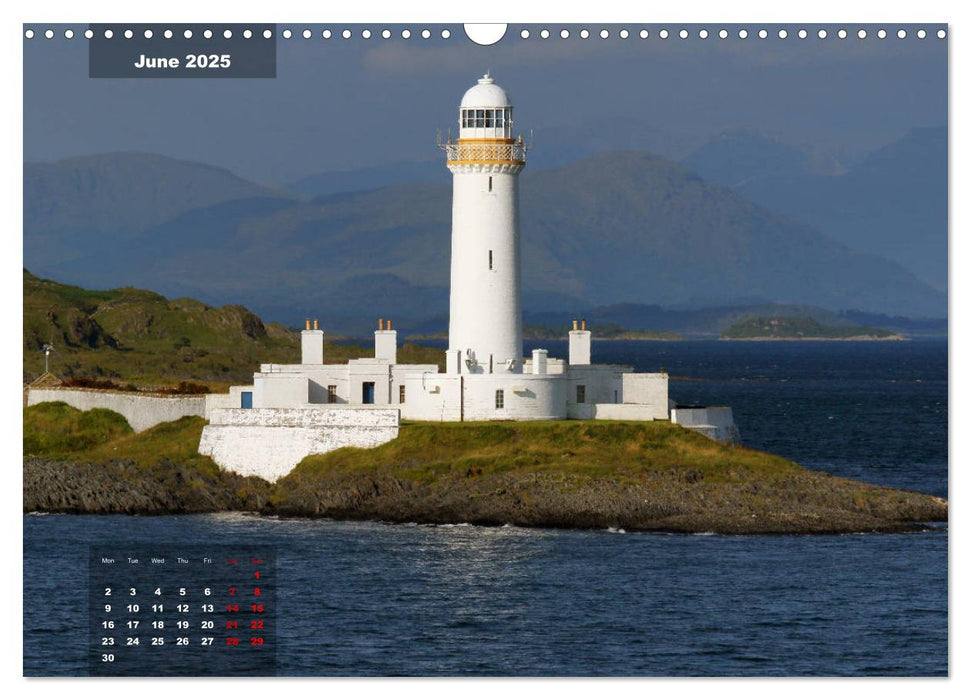 Lighthouses on the West Coast of Scotland (CALVENDO Monthly Calendar 2025)