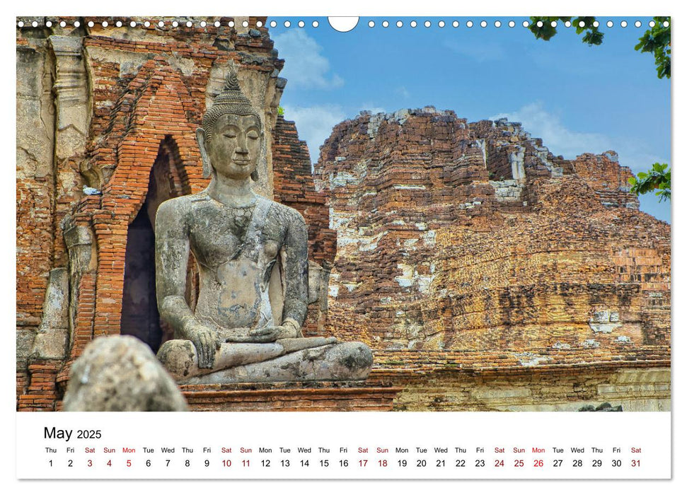 Temples of Thailand (CALVENDO Monthly Calendar 2025)