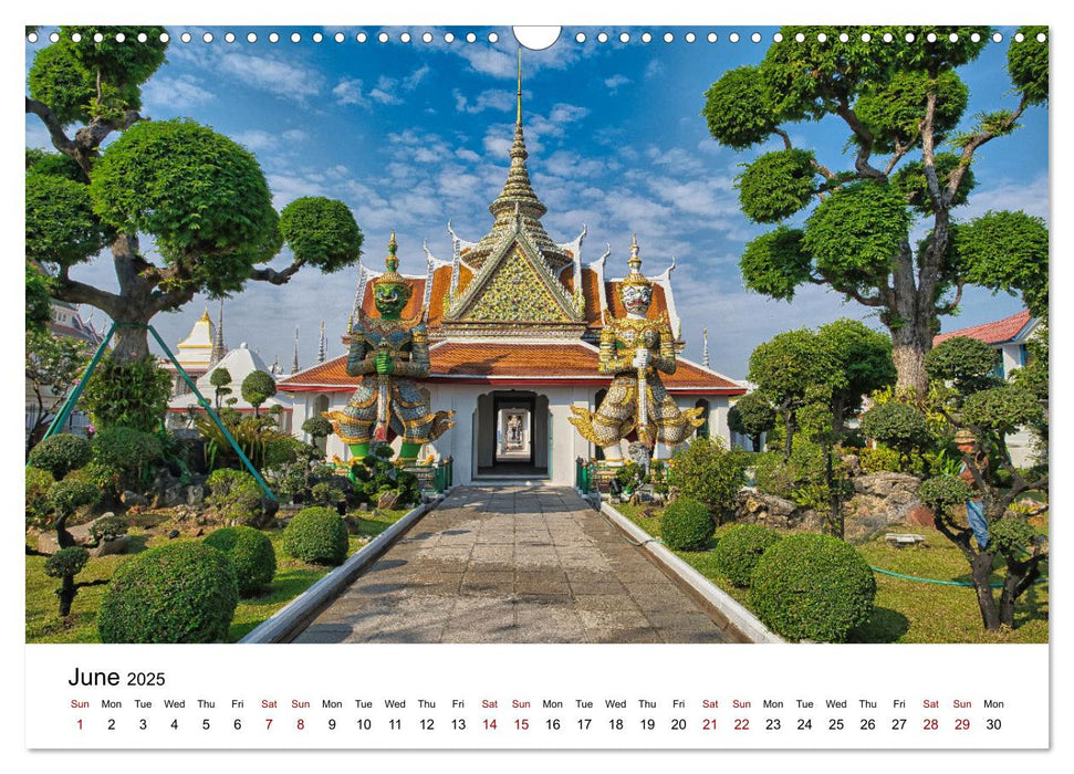 Temples of Thailand (CALVENDO Monthly Calendar 2025)