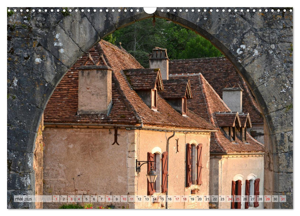 Saint-Cirq-Lapopie Village (CALVENDO Calendrier mensuel 2025)