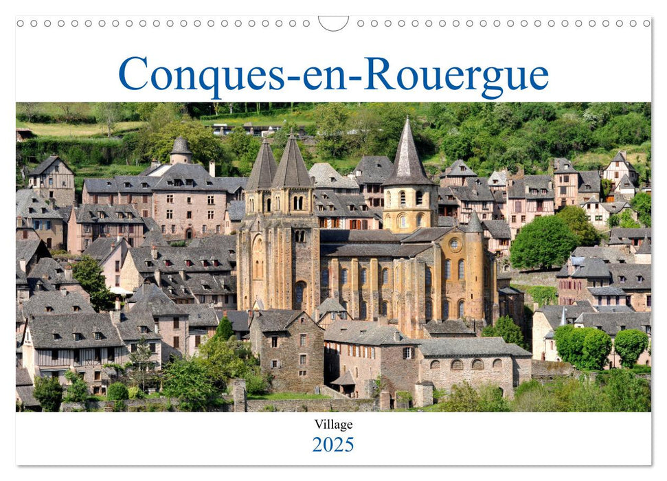 Conques-en-Rouergue (CALVENDO Calendrier mensuel 2025)