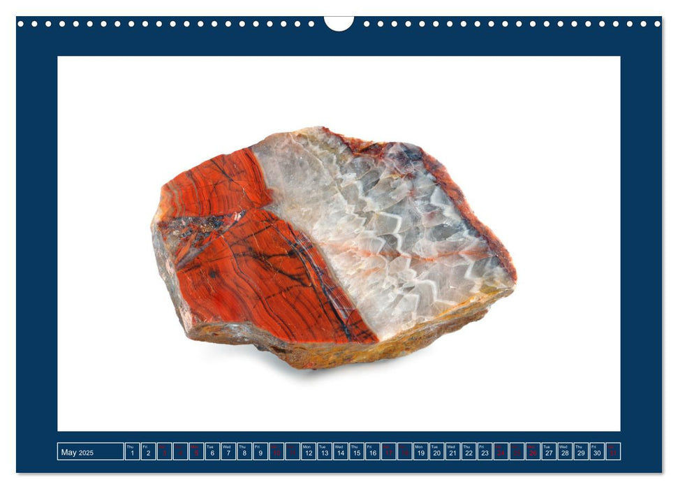 Agates - Polished semi-precious stones (CALVENDO Monthly Calendar 2025)