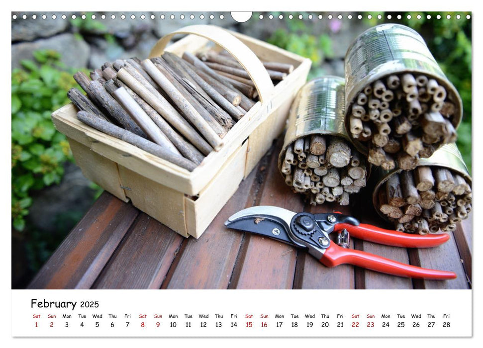 Wild bees - The life of solitary bees in insect hotels (CALVENDO Monthly Calendar 2025)