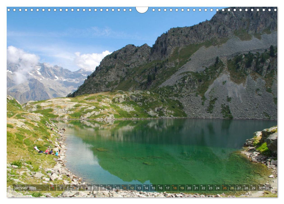 Le paradis des lacs de montagne (CALVENDO Calendrier mensuel 2025)