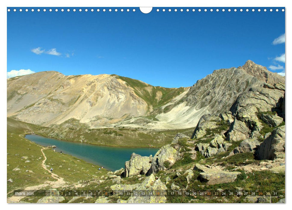 Le paradis des lacs de montagne (CALVENDO Calendrier mensuel 2025)