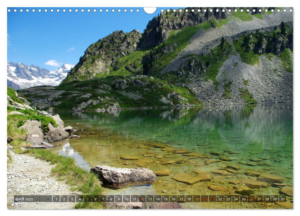 Le paradis des lacs de montagne (CALVENDO Calendrier mensuel 2025)