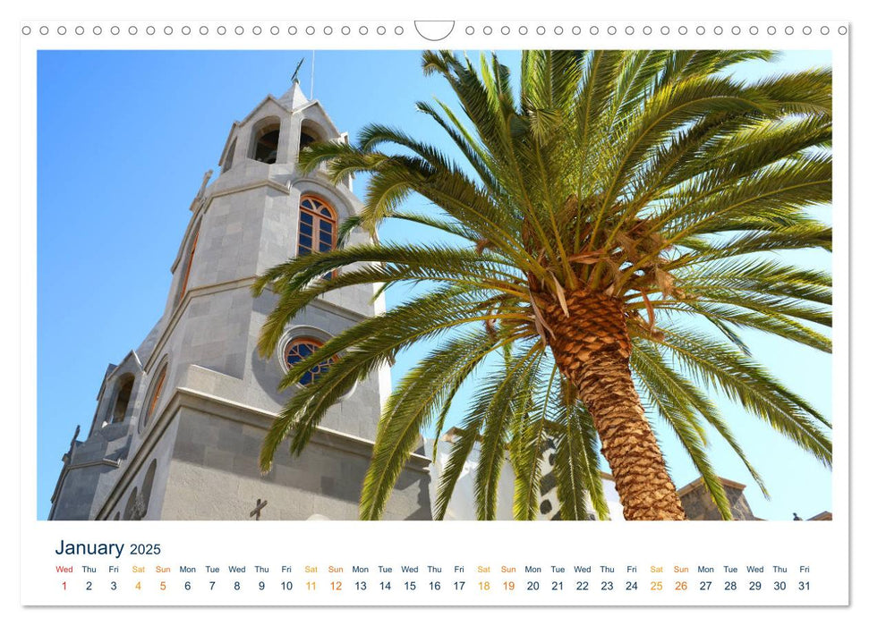 Gran Canaria - Island of dunes, gorges and picturesque villages (CALVENDO Monthly Calendar 2025)