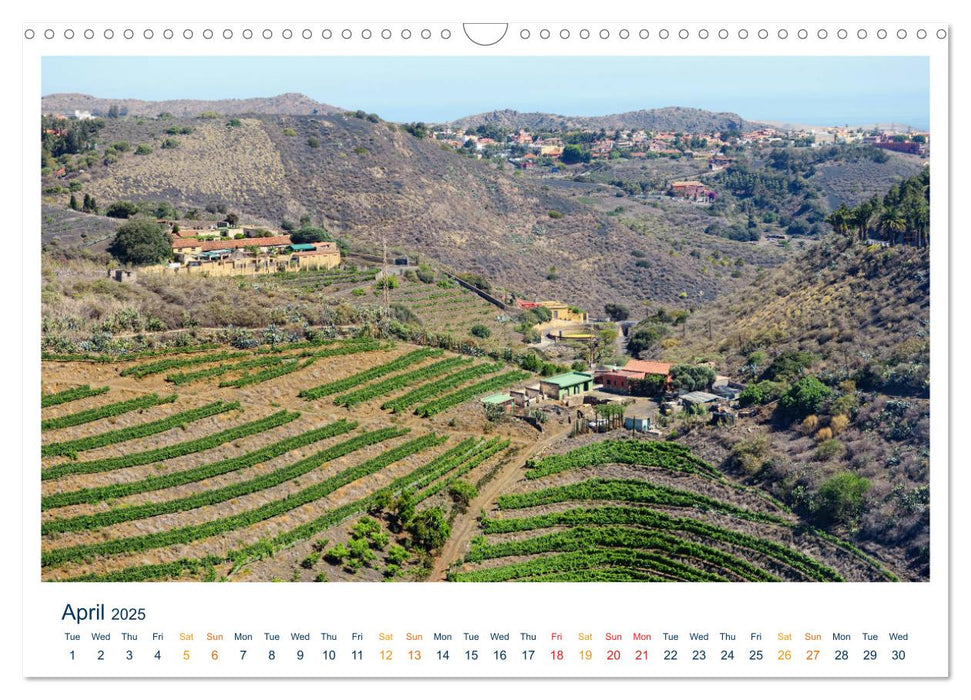 Gran Canaria - Island of dunes, gorges and picturesque villages (CALVENDO Monthly Calendar 2025)