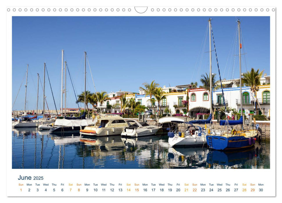 Gran Canaria - Island of dunes, gorges and picturesque villages (CALVENDO Monthly Calendar 2025)