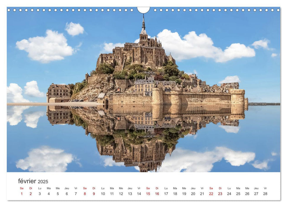 Visite de la France (CALVENDO Calendrier mensuel 2025)