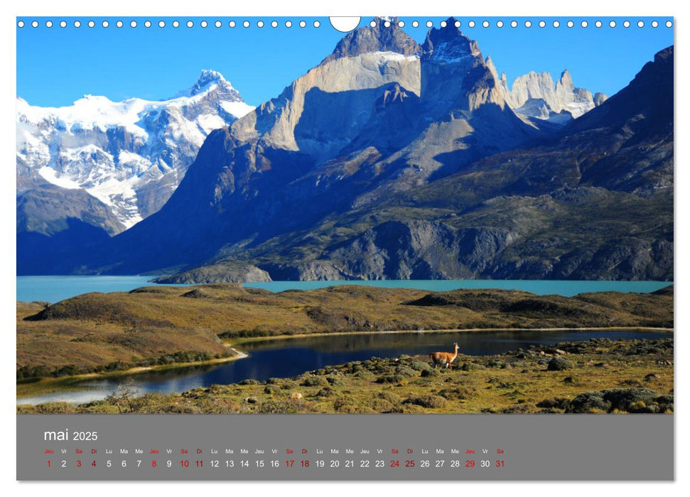 Patagonie Chilienne (CALVENDO Calendrier mensuel 2025)