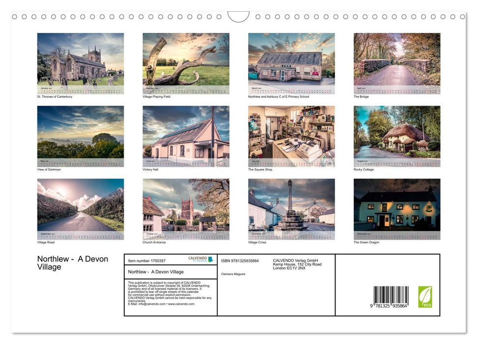 Northlew - A Devon Village (CALVENDO Monthly Calendar 2025)