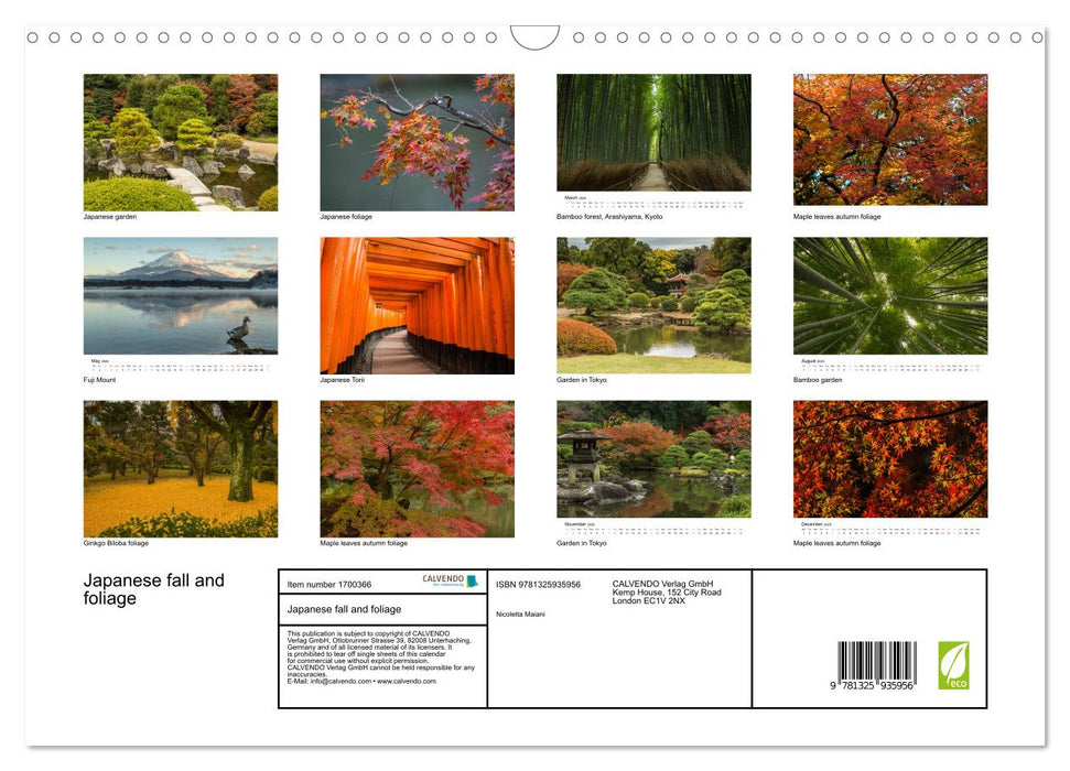 Japanese fall and foliage (CALVENDO Monthly Calendar 2025)