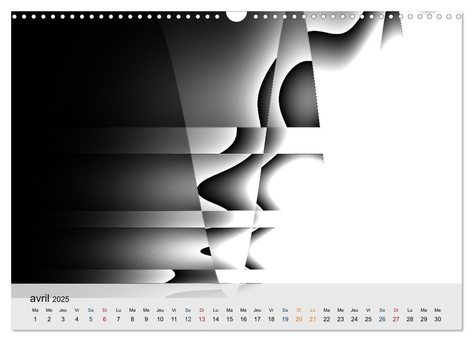 Déchaînement des émotions (CALVENDO Calendrier mensuel 2025)