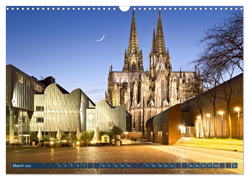 Cologne - Magic Lights (CALVENDO Monthly Calendar 2025)