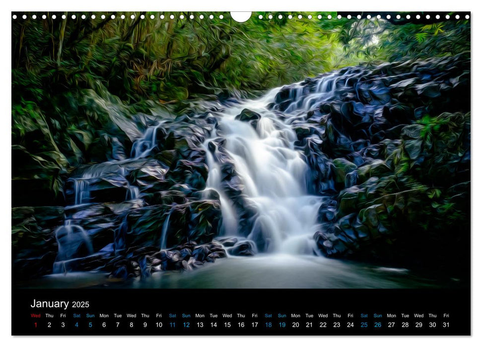 Mauritius between photography and painting (CALVENDO Monthly Calendar 2025)