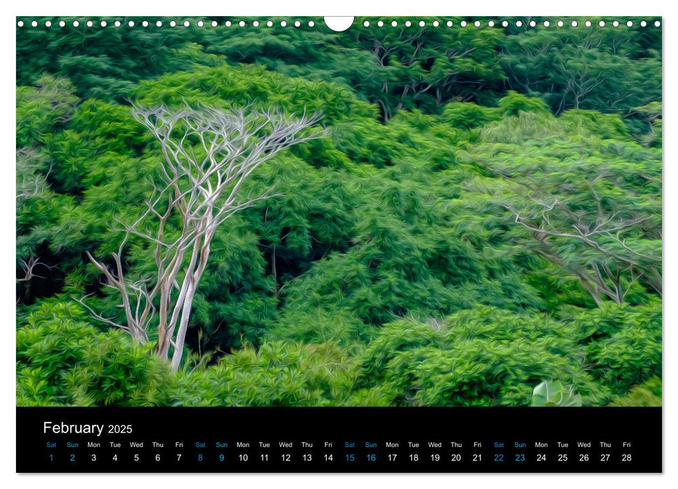 Mauritius between photography and painting (CALVENDO Monthly Calendar 2025)