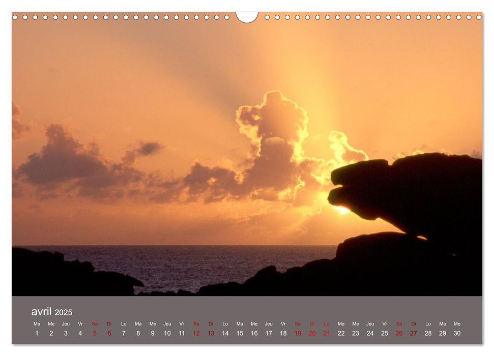 Bretagne de lumière (CALVENDO Calendrier mensuel 2025)