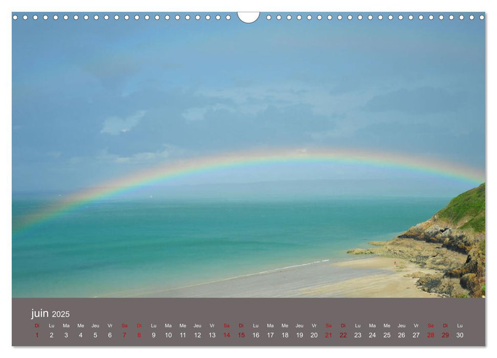 Bretagne de lumière (CALVENDO Calendrier mensuel 2025)