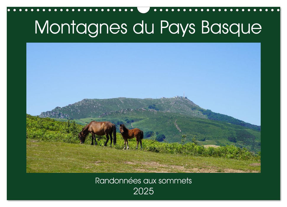 Montagnes du Pays Basque (CALVENDO Calendrier mensuel 2025)