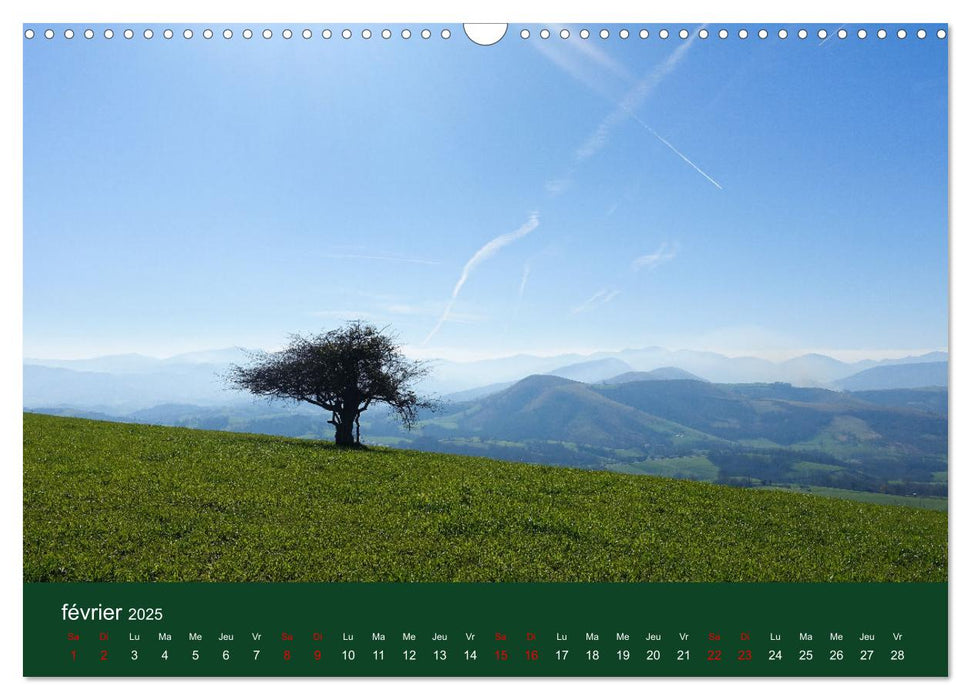 Montagnes du Pays Basque (CALVENDO Calendrier mensuel 2025)