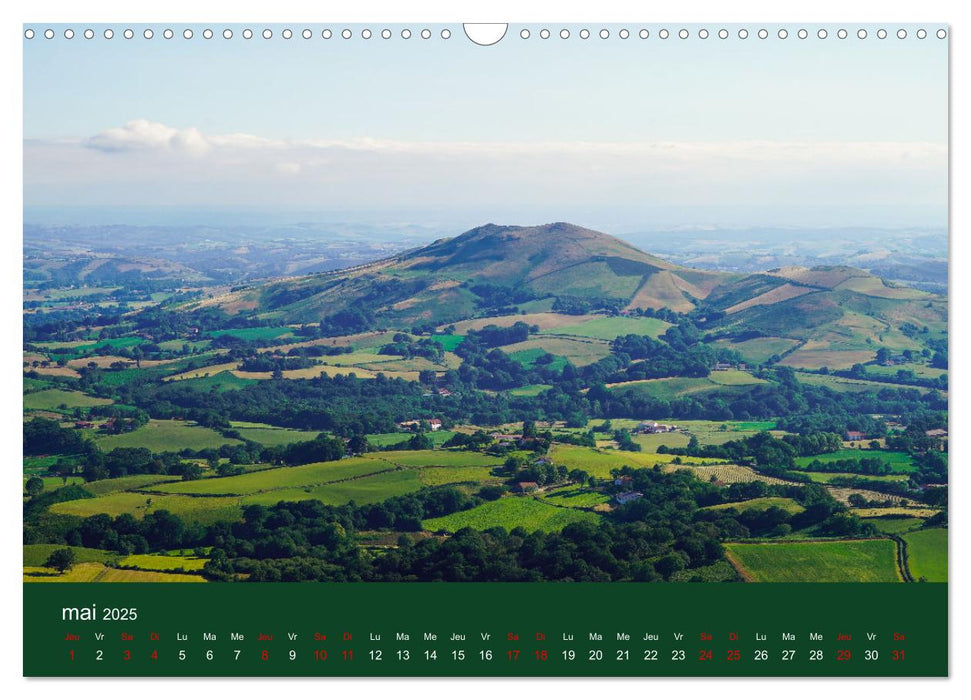 Montagnes du Pays Basque (CALVENDO Calendrier mensuel 2025)