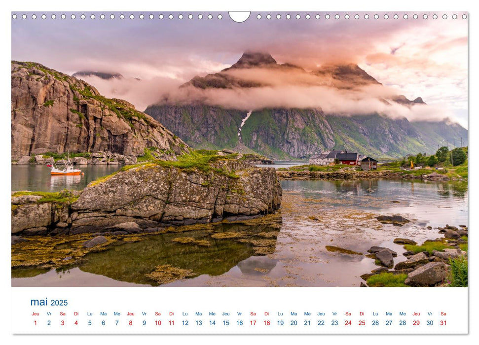 Un été aux Iles Lofoten (CALVENDO Calendrier mensuel 2025)