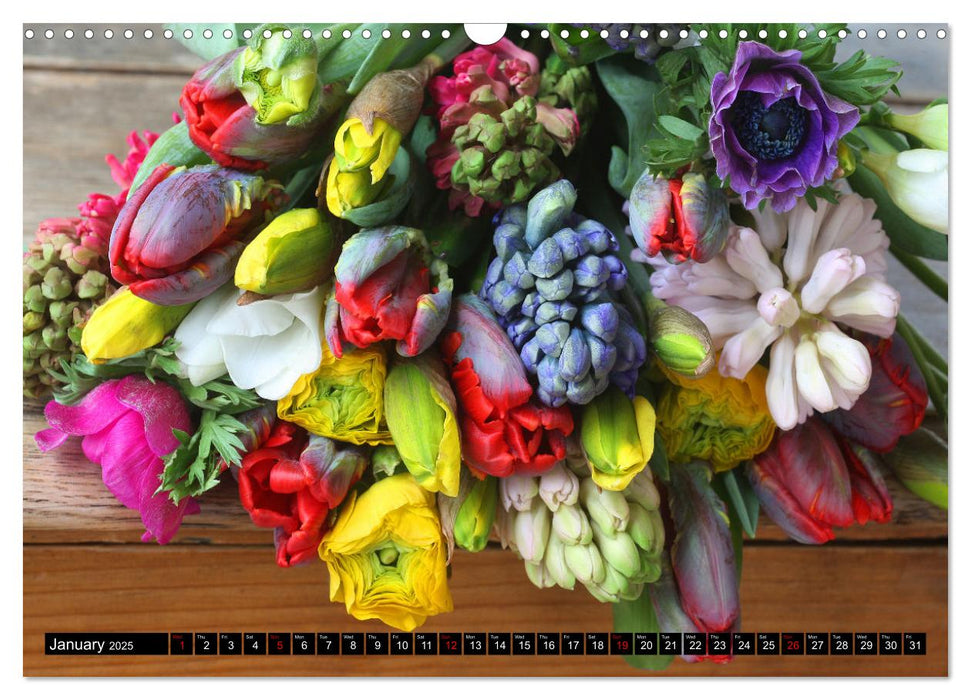 Flowers in Intense Colours (CALVENDO Monthly Calendar 2025)