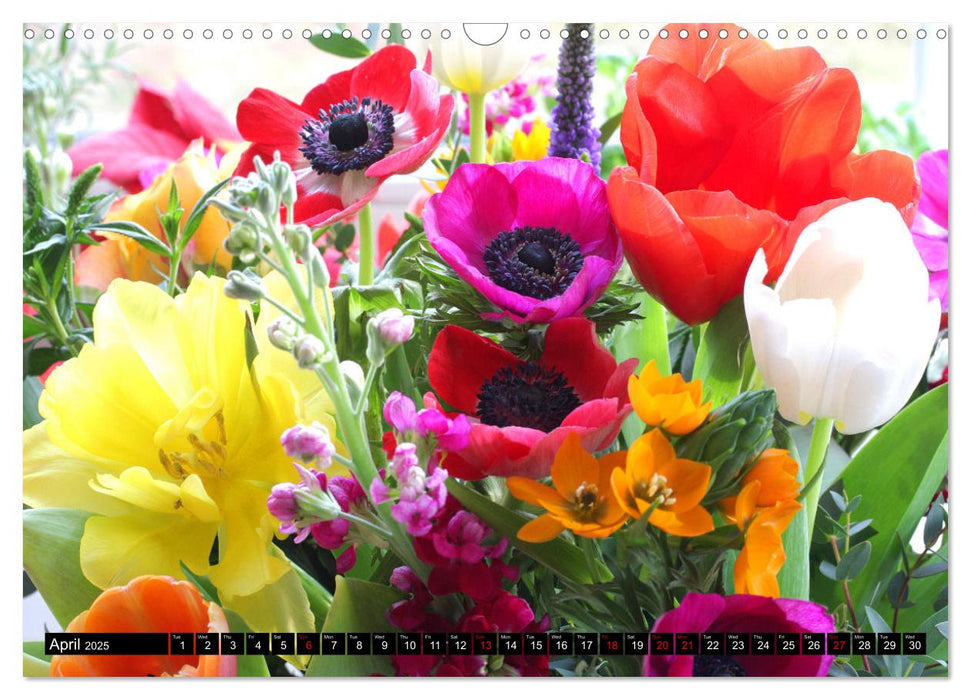 Flowers in Intense Colours (CALVENDO Monthly Calendar 2025)